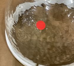 Open Box: Bridget Recycled Glass Pendant, Small 14" Diam. - Tumbled Brass