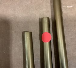 Open Box: Bridget Recycled Glass Pendant, Small 14" Diam. - Tumbled Brass