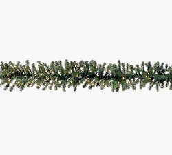 Open Box: Faux Pre-Lit Deluxe Windsor Pine Garland, 9', Set of 2