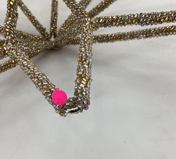 Open Box: Oversized Star Tree Topper - Silver and Gold