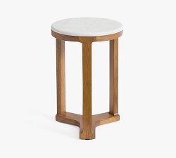 Winslow Round Marble Bunching End Tables