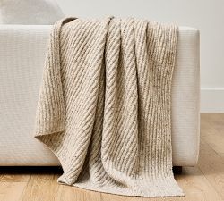 Heathered Ribbed Throw