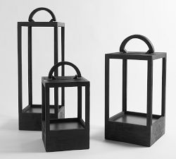 Decker Acacia Wood Outdoor Lantern