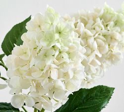 Faux Potted White Cone Hydrangea