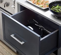 Indio Metal Outdoor Kitchen Two-Drawer &amp; Single-Door Cabinet (62")