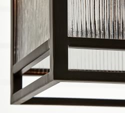 Atherton Outdoor Ribbed Glass Pendant (10")