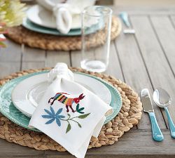 Enamel 12-Piece Flatware Set - Turquoise