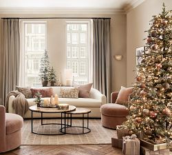 Faux Fur Ruched Lumbar Pillow