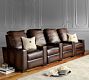 Turner Square Arm Leather Media Chair - Row of 4