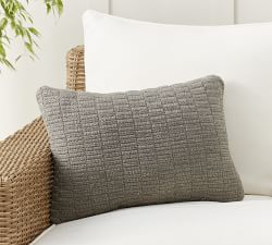 Cruz Eco-Friendly Textured Lumbar Outdoor Pillow