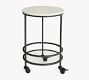 Delaney Round Marble Bar Cart