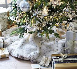 Faux Fur Snow Leopard Tree Skirt