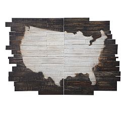 Planked Pine Panels USA Wall Art