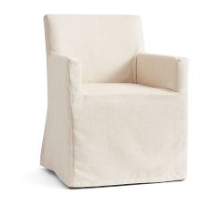 Classic Slope Slipcovered Dining Armchair - Thumbnail 2