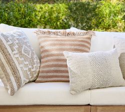 Clemente Woven Striped Outdoor Pillow