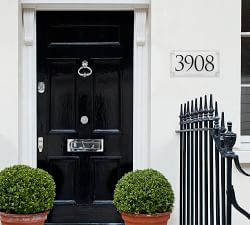 Frosted Beveled Crystal trajan Engraved Address Sign