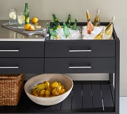 Malibu Metal Outdoor Kitchen Island (58")