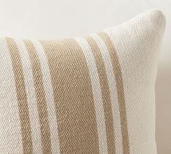 Modern Farmhouse Striped Outdoor Pillow