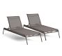 Torrey Wicker Stackable Outdoor Single Chaise Lounge, Set of 2