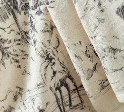 Rustic Forest Sherpa Back Throw