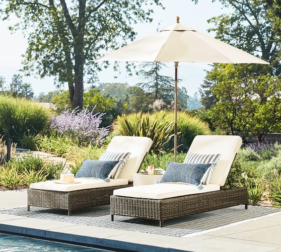 Torrey Wicker Outdoor Single Chaise Lounge