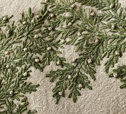 Wreath Embellished Pillow Cover