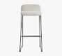 Zoe Upholstered Metal Stool