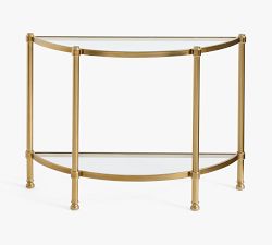 Everson Demilune Glass Console Table (42")