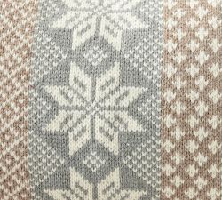 Fair Isle Snowflake Lumbar Pillow Cover