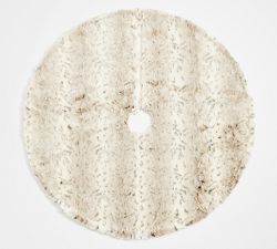 Faux Fur Snow Leopard Tree Skirt