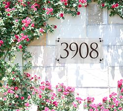 Frosted Beveled Crystal trajan Engraved Address Sign