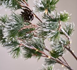 Lit Faux Snowy Branch