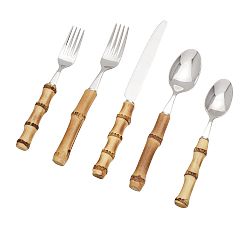 Open Box: Natural Bamboo Flatware Sets