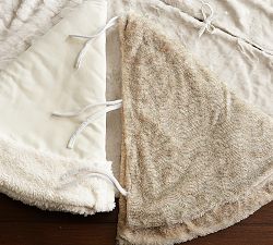 Quail Faux Fur Tree Skirt - Taupe