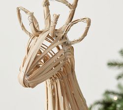 Wooden Buck Head Ornament