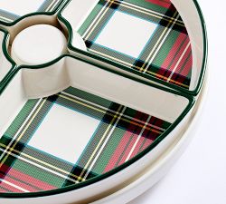 Stewart Plaid Multi-Section Lazy Susan