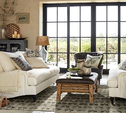 Caden Square Ottoman Divided Basket