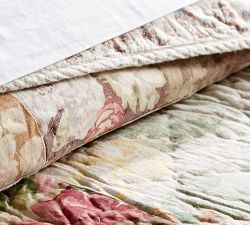 Carolina Floral Patchwork Reversible Cotton Quilt &amp; Shams