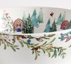 Christmas in the Country Stoneware Serving Bowl