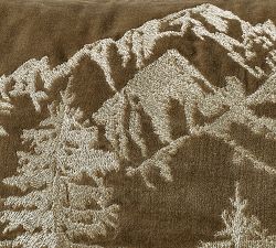 Mammoth Metallic Embroidered Lumbar Pillow