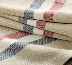 Patriotic Stripe Cotton Napkins - Set of 4