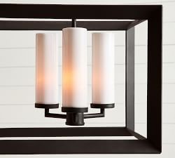 Sonora Outdoor Milk Glass Linear Chandelier (40")