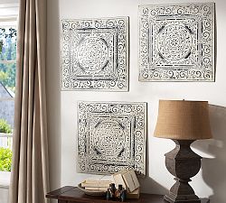 Vintage Tin Tiles, Set of 3