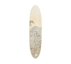 Wave Design Surfboard Wall Art