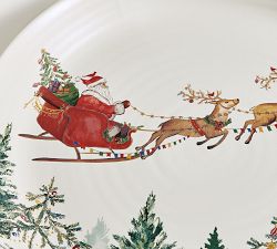 Christmas in the Country Stoneware Round Platter