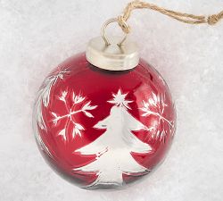 Cut Glass Ornament Box - Set of 6