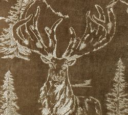Moose Creek Metallic Embroidered Pillow