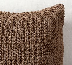 Calla Handknit Jute Pillow Cover