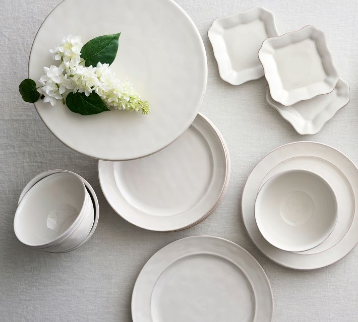 Cambria Handcrafted Stoneware Snack Plates - Set of 4 | Pottery Barn