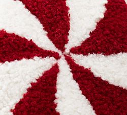 Cozy Teddy Faux Fur Peppermint Pillow